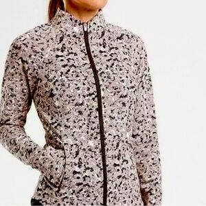 ATHLETA Women's Shanti Salutation Print Knit Jacket Sz M